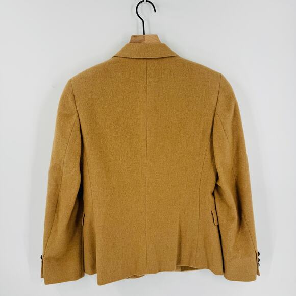 Vintage 100% Camel Hair Blazer Tan Classic Tailored Jacket Women’s Size 6 - Picture 2 of 8